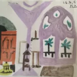Pablo Picasso — A tempting color offset lithograph of ‘Atelier’ by Picasso