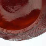 René Lalique — A very fine amberred ‘Ormeaux’ vase by Lalique — detail 2