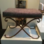 Raymond Subes — An amusing forged iron bench designed by Raymond Subes — detail 1