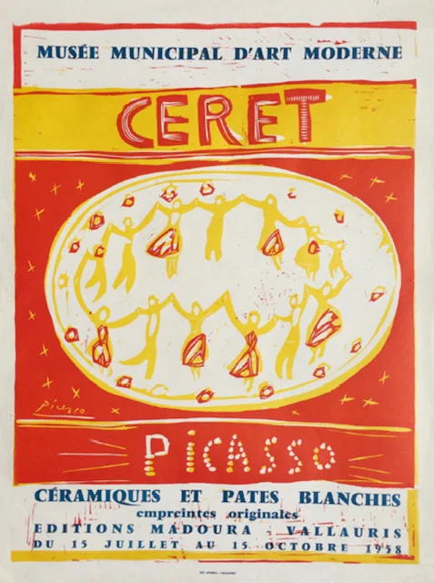Pablo Picasso (1881-1973) — A rare two toned linograph by Picasso