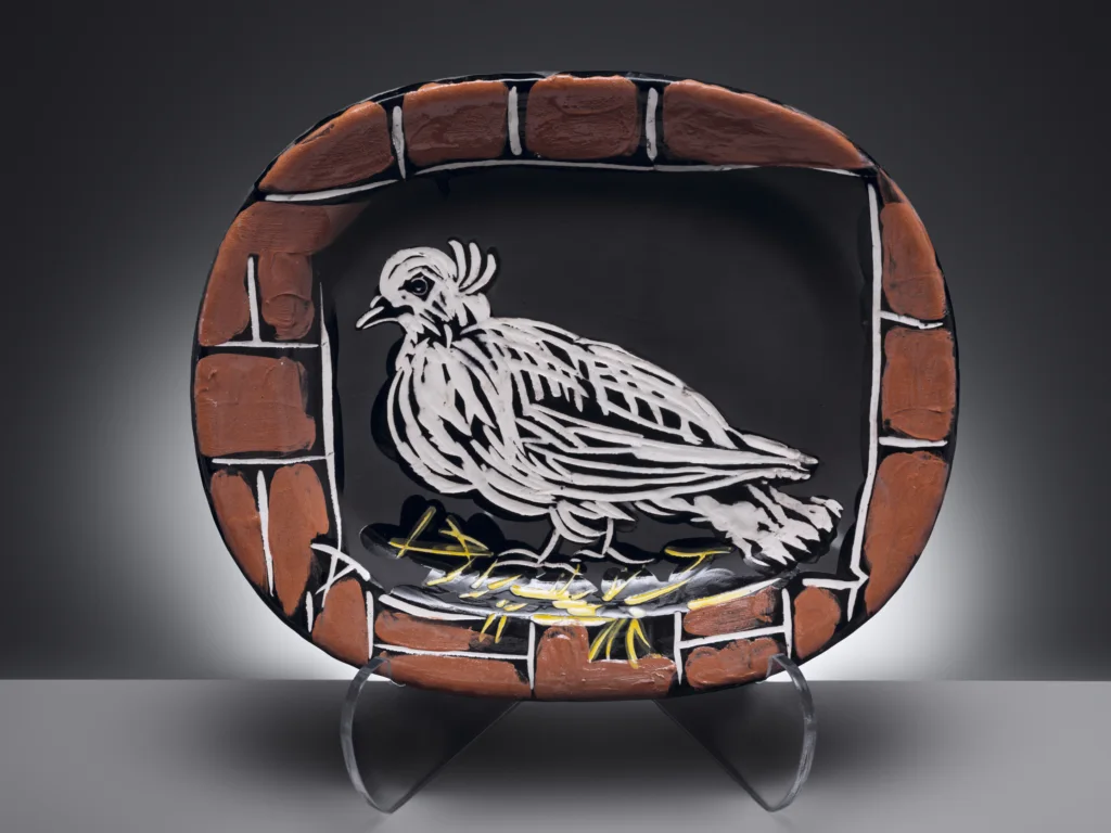 Pablo Picasso (1881-1973) — A great ‘Mat dove’ plate designed by Picasso