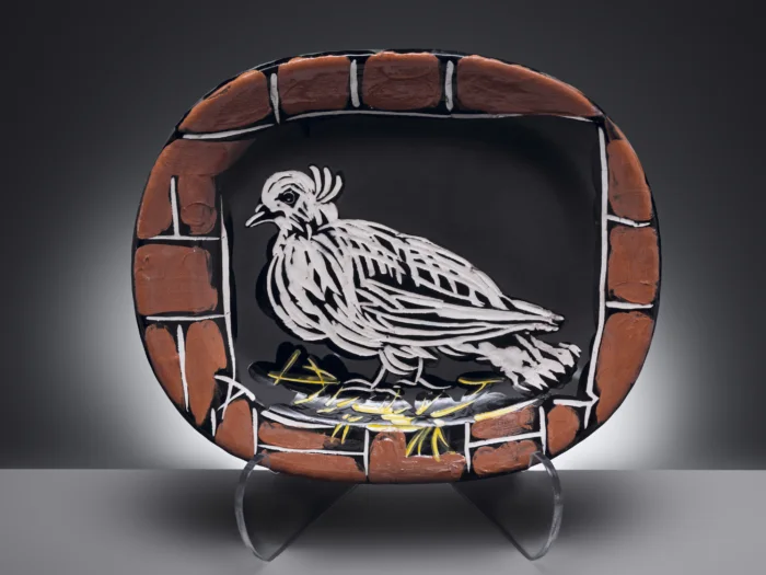 Pablo Picasso (1881-1973) — A great ‘Mat dove’ plate designed by Picasso