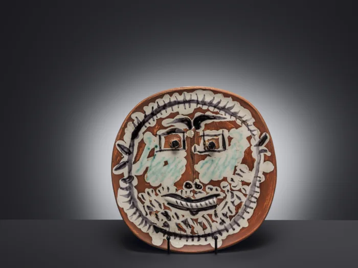 Pablo Picasso (1881-1973) — An amusing ‘Squared Eyed Face’ plate by Picasso